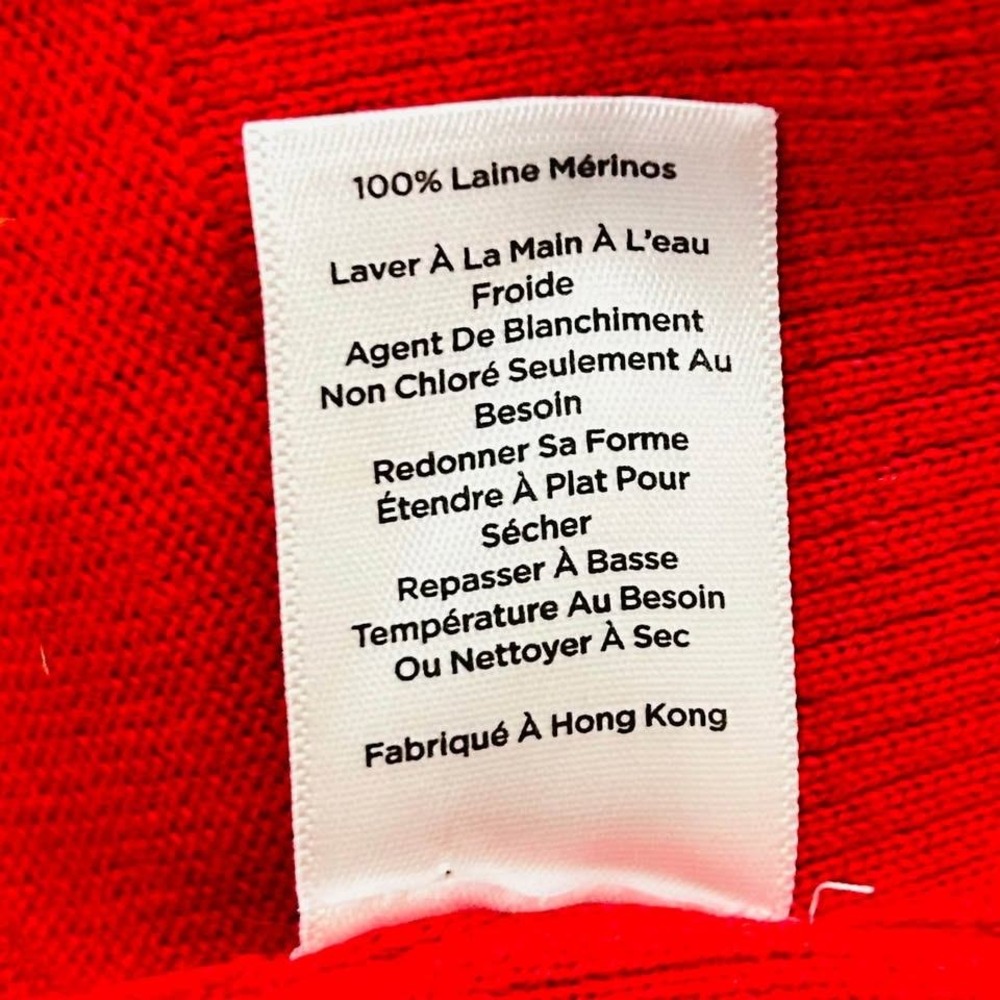 Talbots ~ Classic Red ~ Pure Merino Wool ~ Mock Neck Sweater ~ Size‎ S ~ - Picture 8 of 10